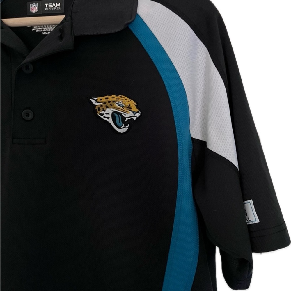 Jacksonville Jaguars Men’s Polo Shirt - NFL Team Apparel - Black - Size M - Picture 6 of 6